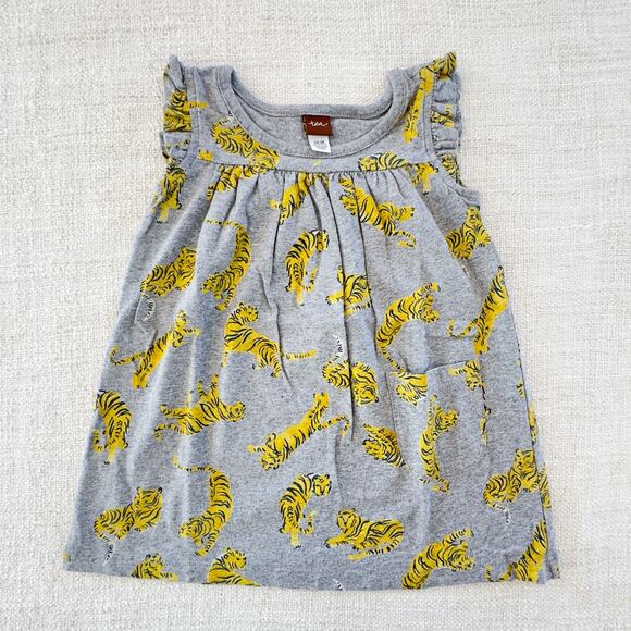 Tea Collection Tiger Dress EUC 12-18mo - Picture 1 of 3